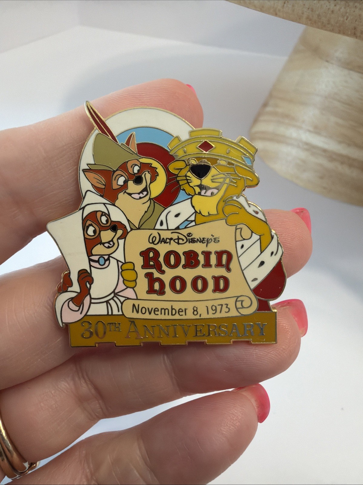 Disney Pin Robinhood 30th Anniversary Limited 3000 Maid Marion, Prince John 2003