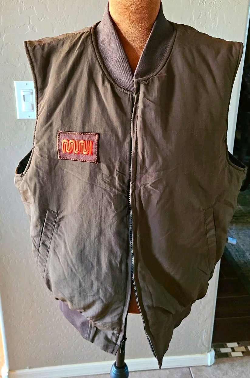  Vntg rare Flying Cross CN Railway Vest 34MWEST  Thinsulate Union  L-Reg