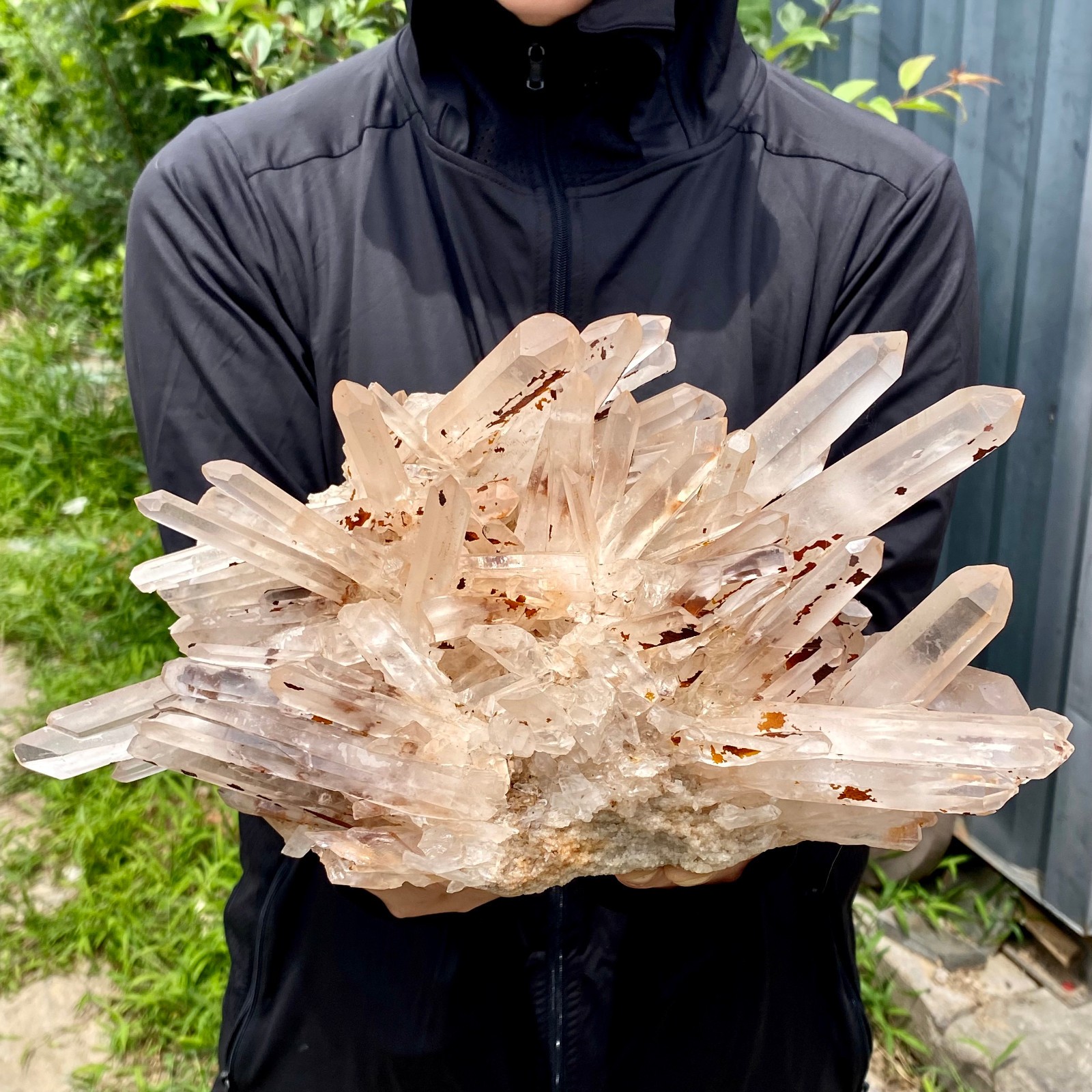 8.24LB Large Natural Clear White Crystal Quartz Cluster Energy Healing Specimen