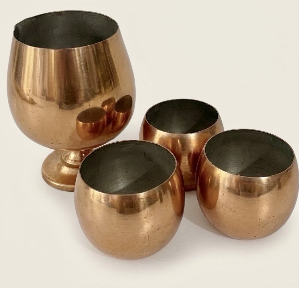Vintage Coppercraft Guild Copper Barware Set (4 Pieces