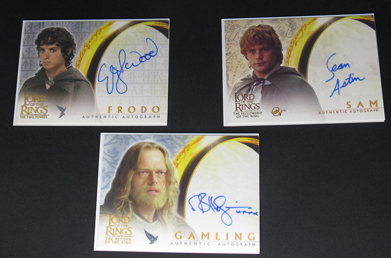 Lord Of The Rings Movie Autograph Cards Elijah Wood / Sean Astin / Bruce Hopkins