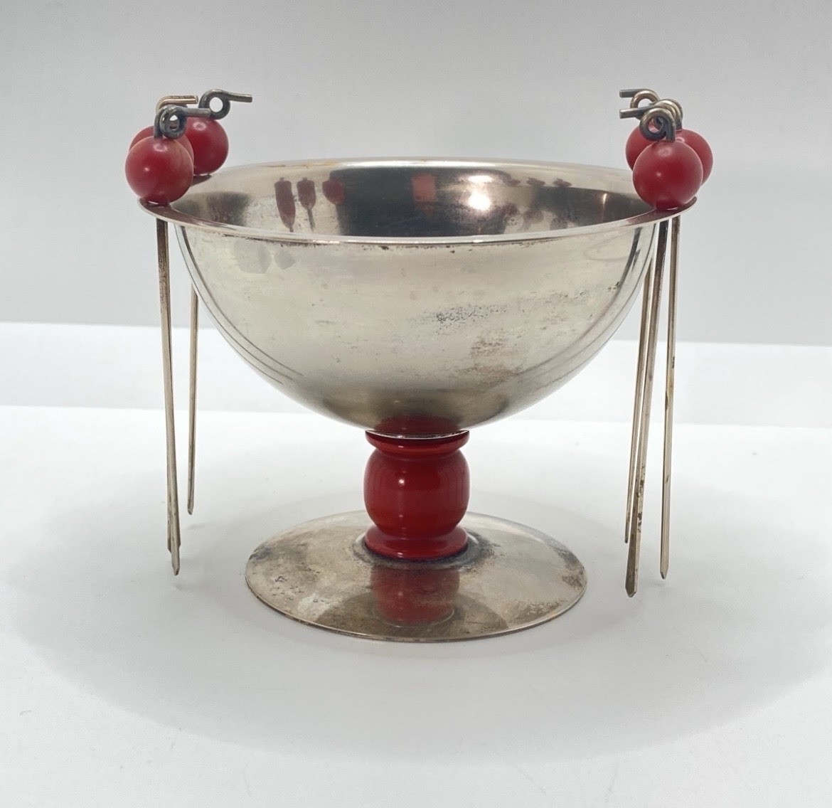 RARE 1930’s Napier Art Deco Silver Plated Bakelite Cocktail Set PAT. PEND.