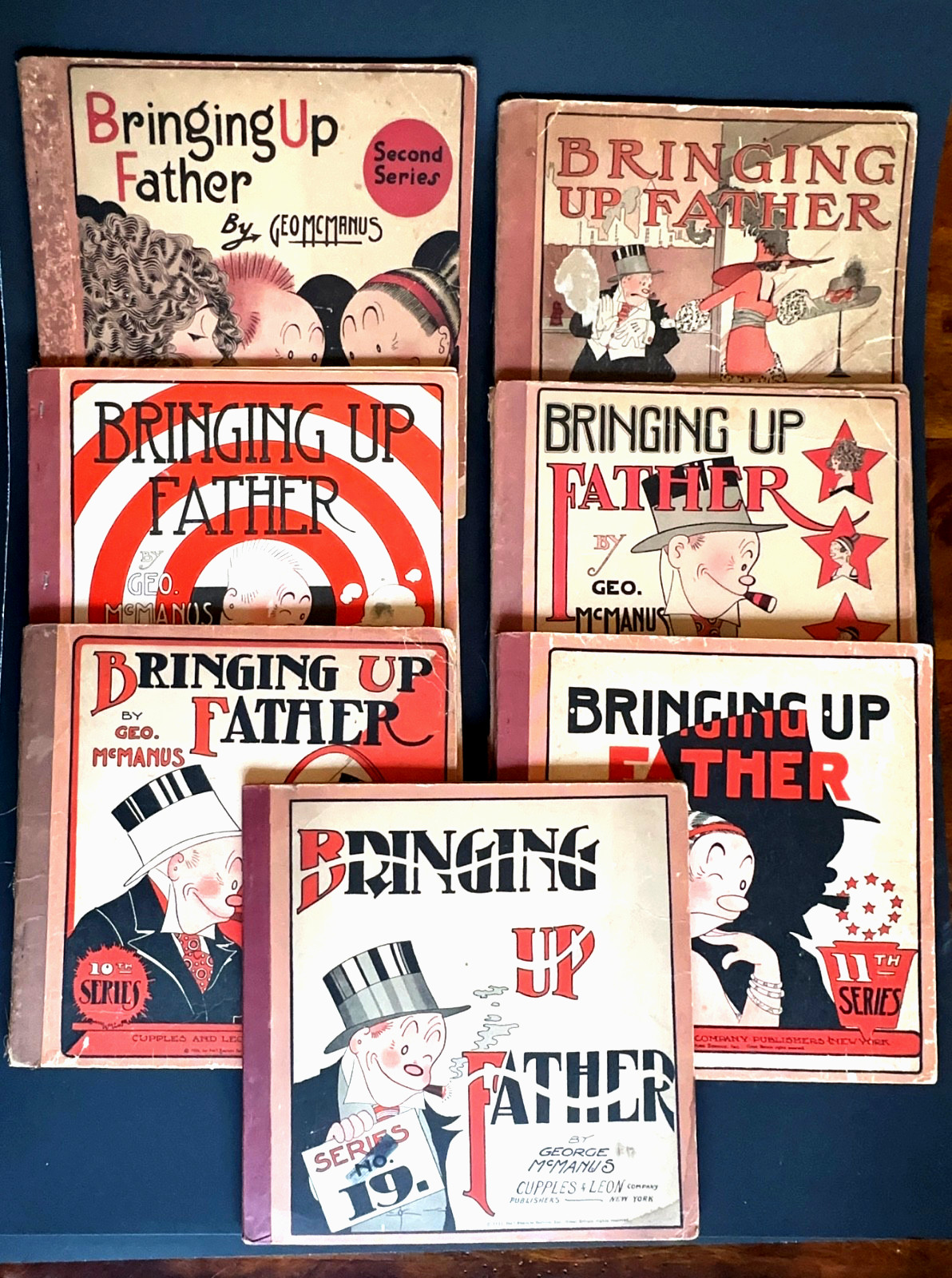 LOT OF 7 PLATINUM AGE COMIC BRINGING UP FATHER 1919+ GEO MCMANUS CUPPLES &LEON