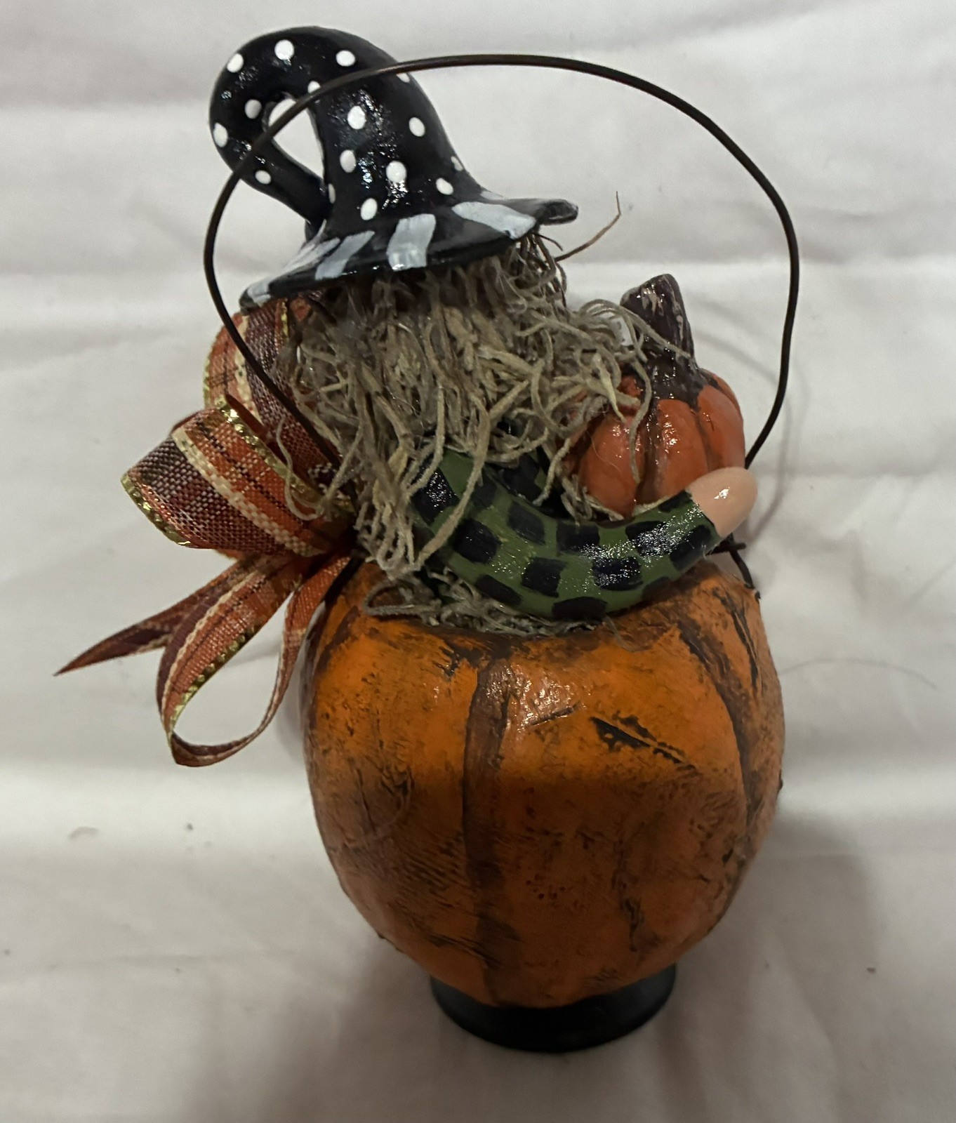 Prim Halloween Folk Art Witch In Pumpkin Mix Media CPC 2026