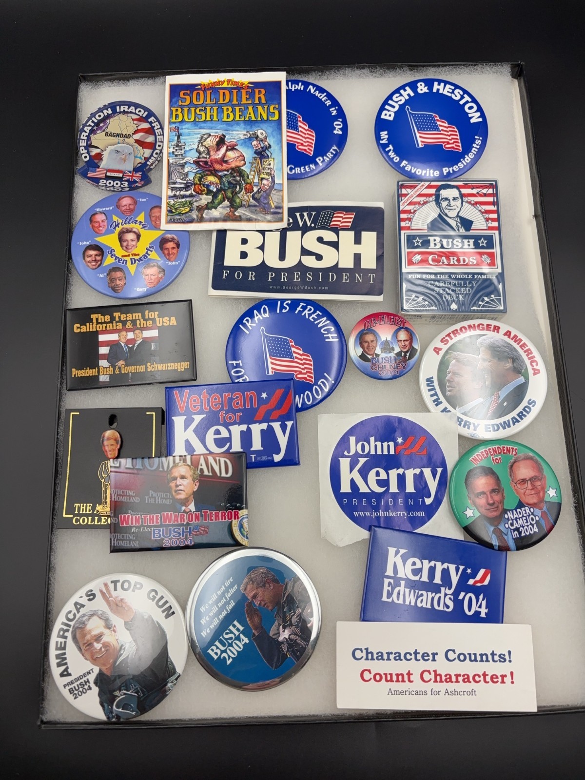 2004 Presidential Campaign Buttons, Magnets & Novelty Collection 2004 Presidential Campaign Buttons, Magnets & Novelty Collection