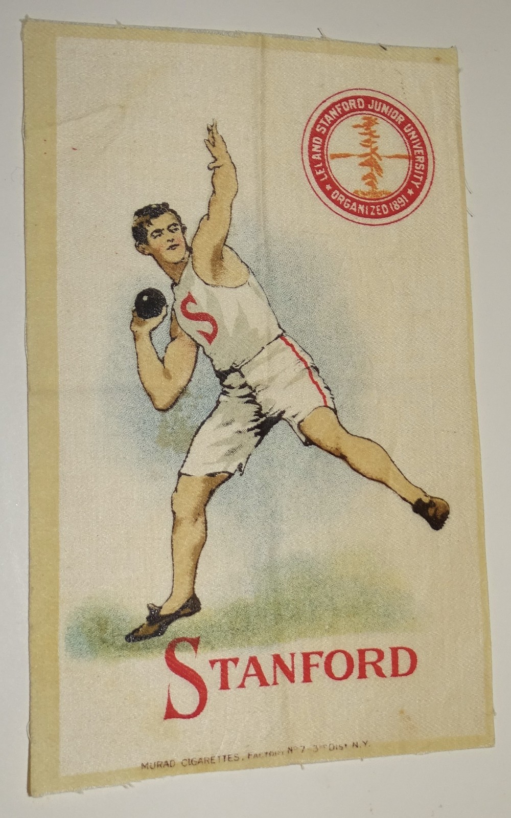 1910 Murad College Silk (S22) STANFORD SHOT PUT