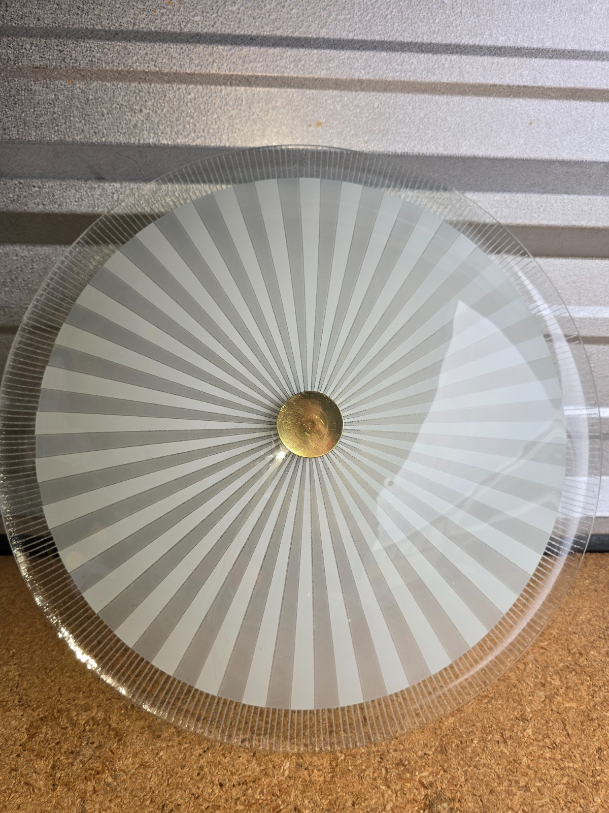 Vintage 1950s Imperialites MCM Sunburst Brass & Glass Ceiling Light Fixture Vintage 1950s Imperialites MCM Sunburst Brass & Glass Ceiling Light Fixture