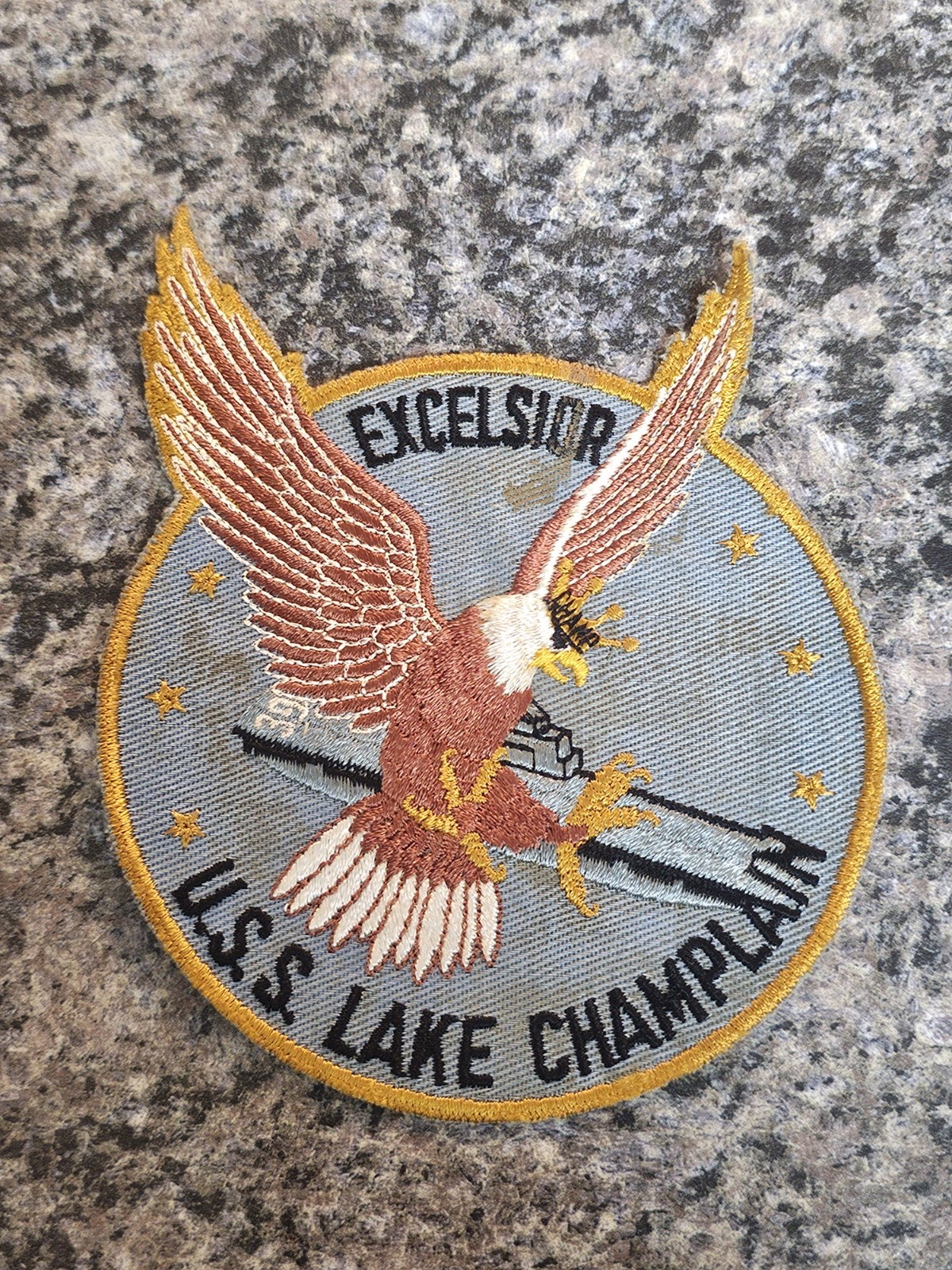 Rare Original 1940\'s 1950\'s U.S. Navy U.S.S. Lake Champion Excelsior Patch 1960s Rare Original 1940\'s 1950\'s U.S. Navy U.S.S. Lake Champion Excelsior Patch 1960s