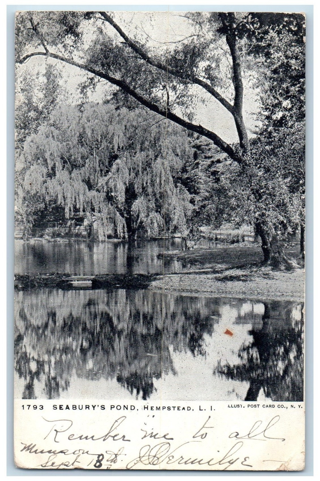 1906 Seabury\'s Pond Lake Park Forest Classic Jeep House Hempstead N.Y. Postcard 1906 Seabury\'s Pond Lake Park Forest Classic Jeep House Hempstead N.Y. Postcard