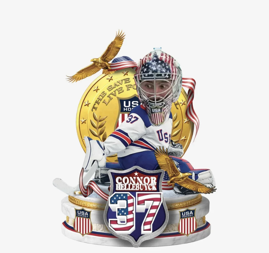 PRE-SALE Connor Hellebuyck USA Mens Hockey Save 8