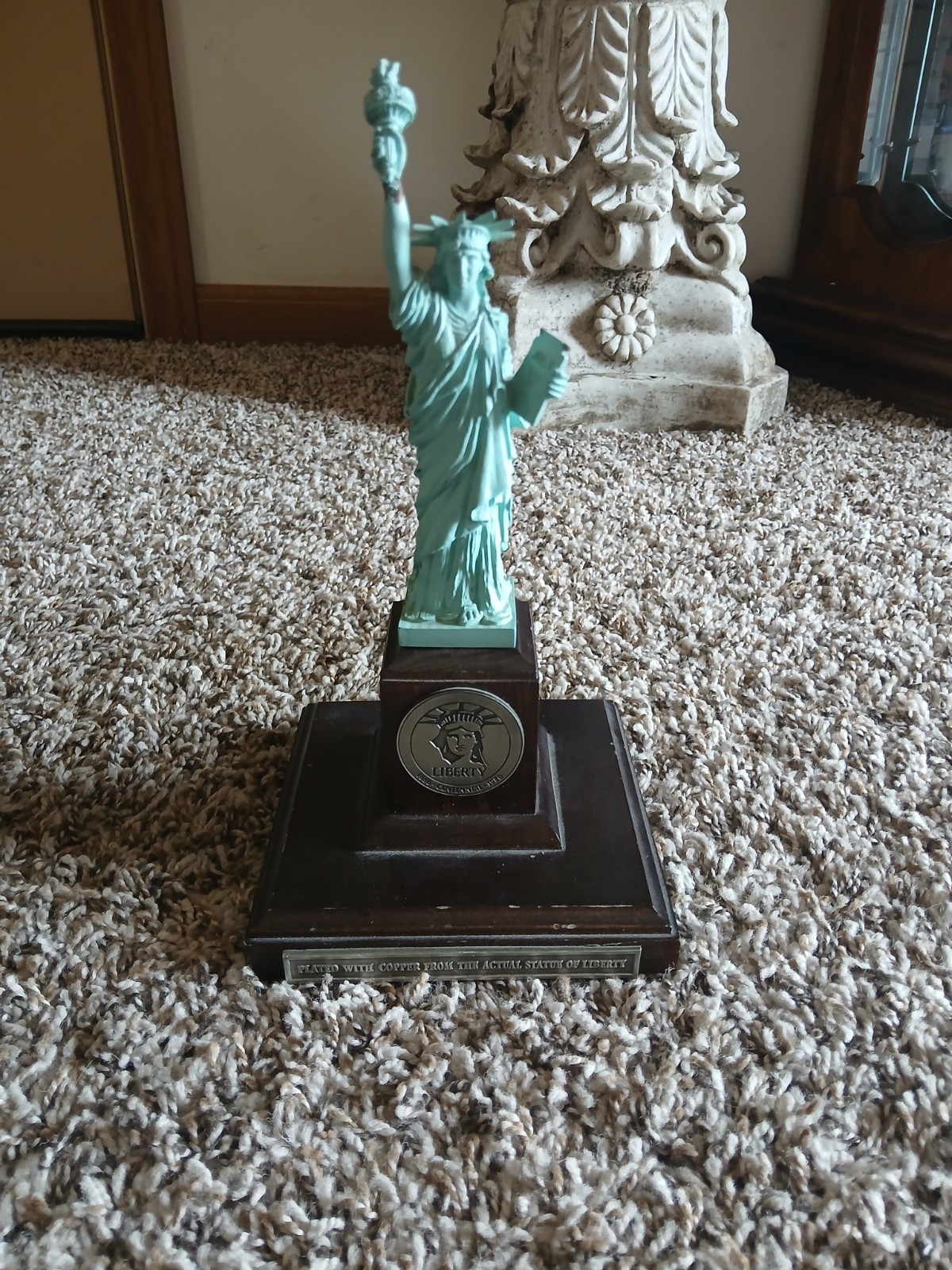 1986 Centennial Danbury Mint Statue of Liberty Plated Copper from Real Statue