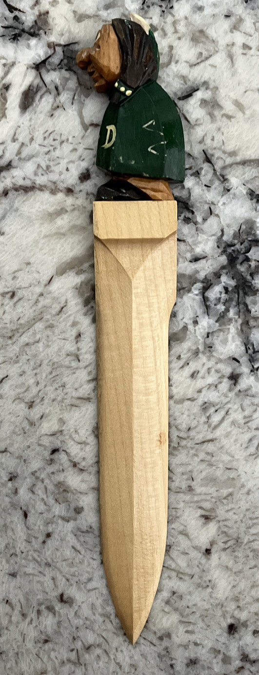 Vintage 1950’s Dartmouth College ANRI Hand Carved Hand Painted Letter Opener.