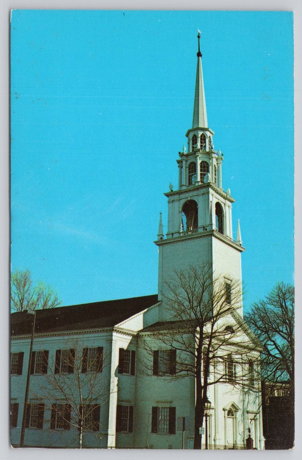 Unitarian Church 1801 Newburyport Massachusetts Plastichrome Postcard Unitarian Church 1801 Newburyport Massachusetts Plastichrome Postcard