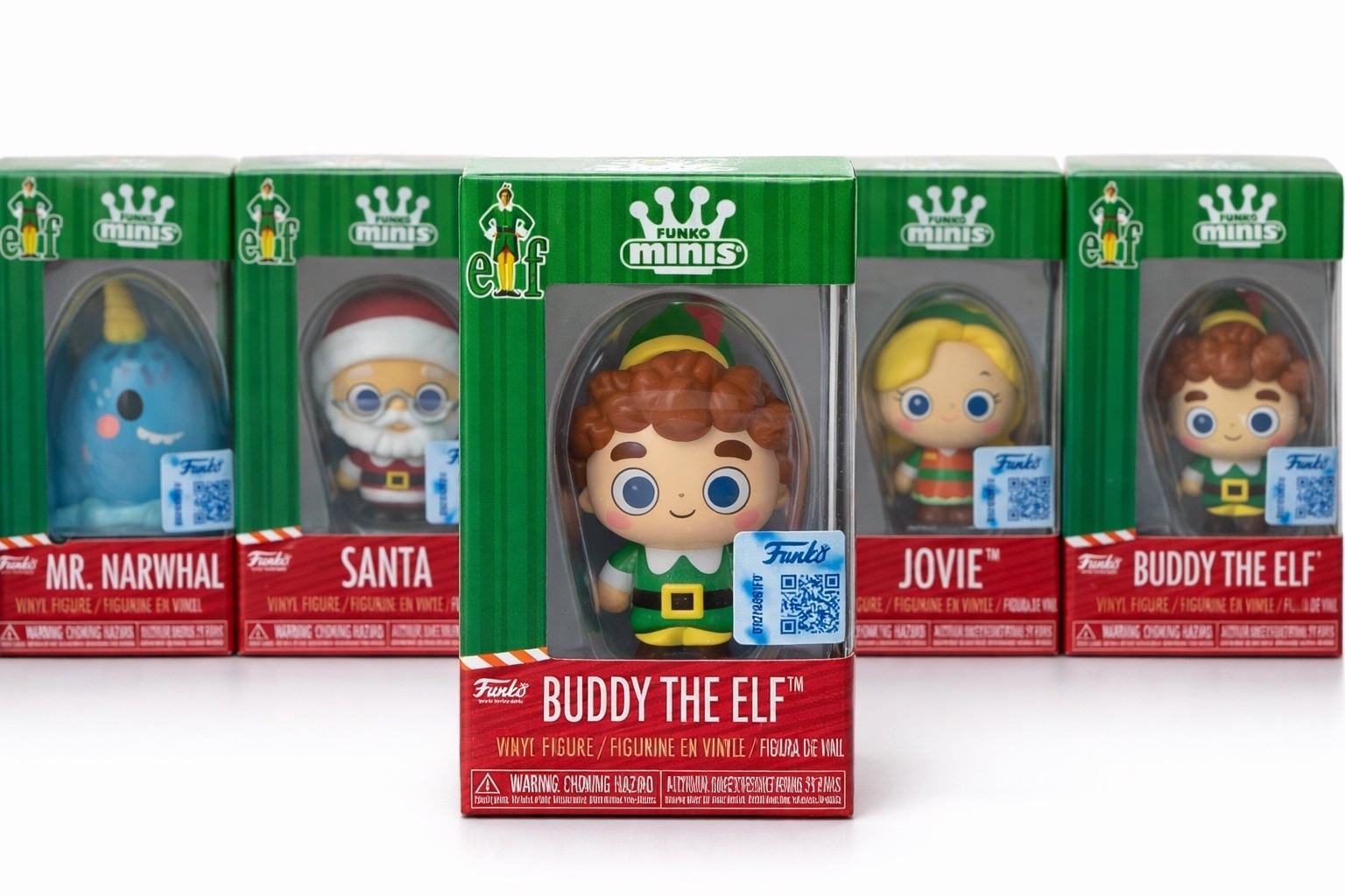 Funko Minis ELF Buddy Jovie Santa Puffin Mr. Narwhal Christmas Set of 5 Gift