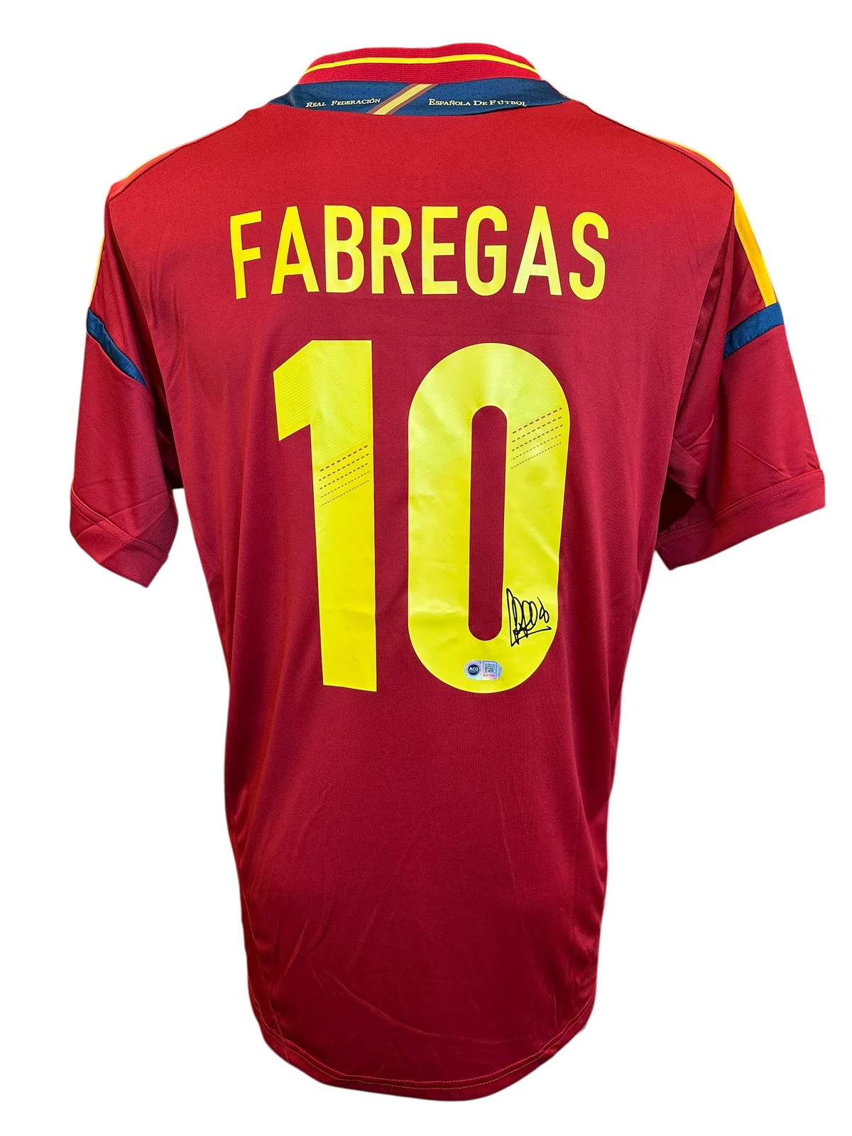 CESC FABREGAS SIGNED SPAIN EURO 2012 WIN HOME SHIRT (ACG CERT AG17281)
