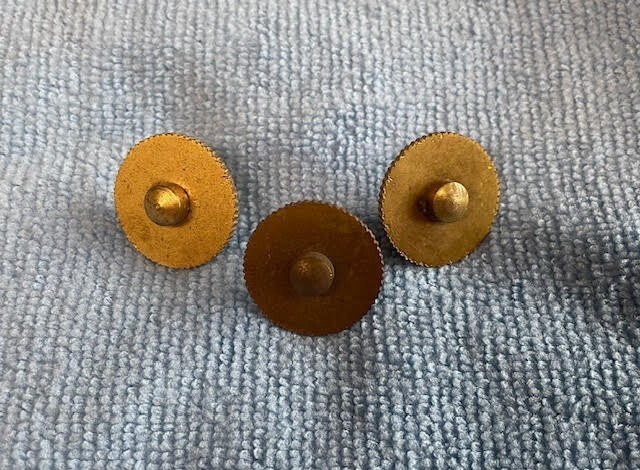 3 Brass Leveling Feet For Kundo Standard 400 Day / Anniversary Clock - Foot