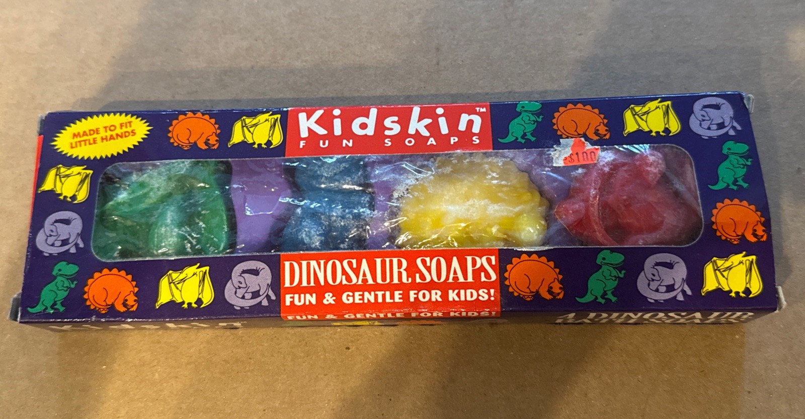 Kidskin Fun Soaps Dinosaur Soaps 4 Bath Soaps Vintage 1990s New In Box