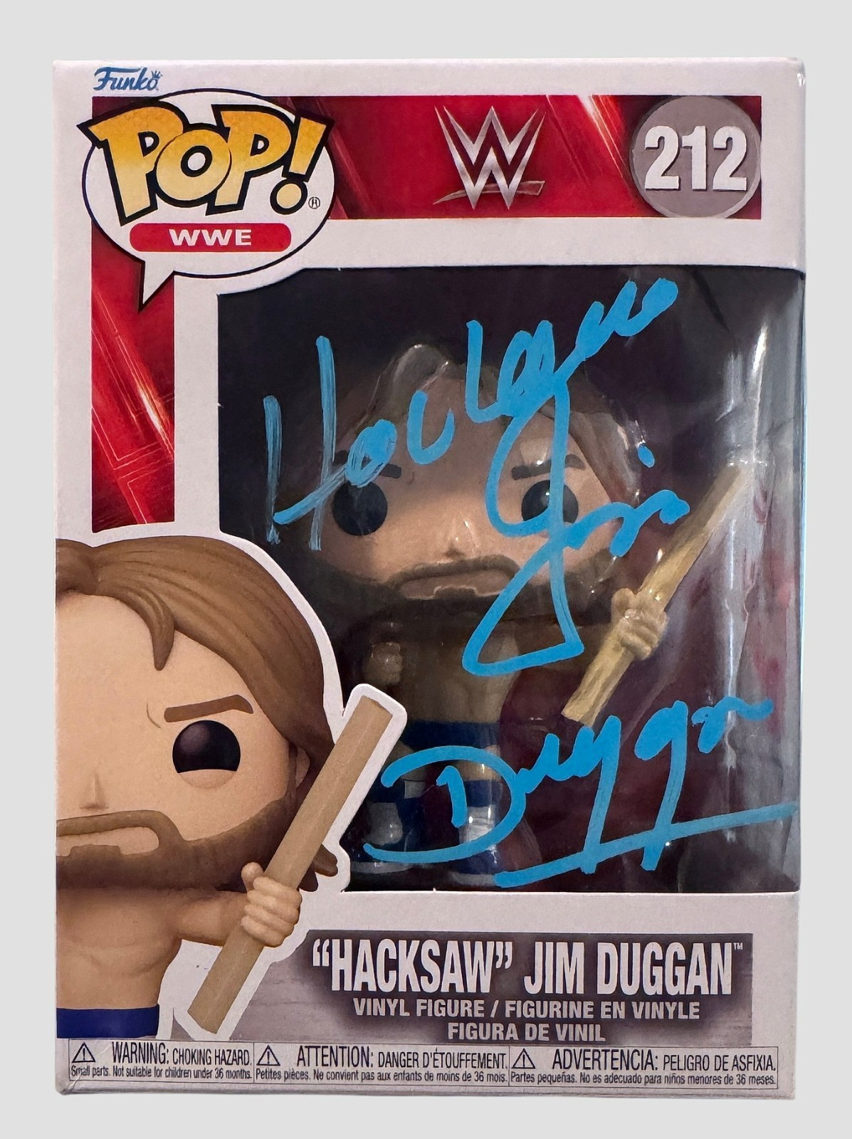 Hacksaw Jim Duggan Auto Funko Pop High Spots WWF WWE