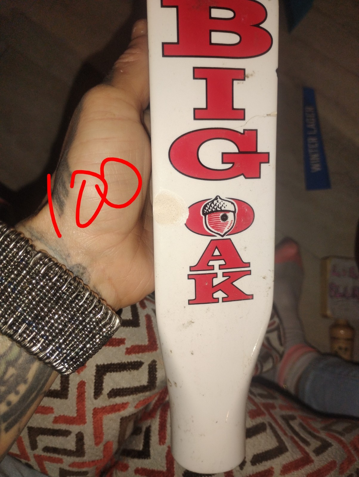 Red Oak Brewing Big oak Lager craft Beer Tap Handle pre-owned condition 