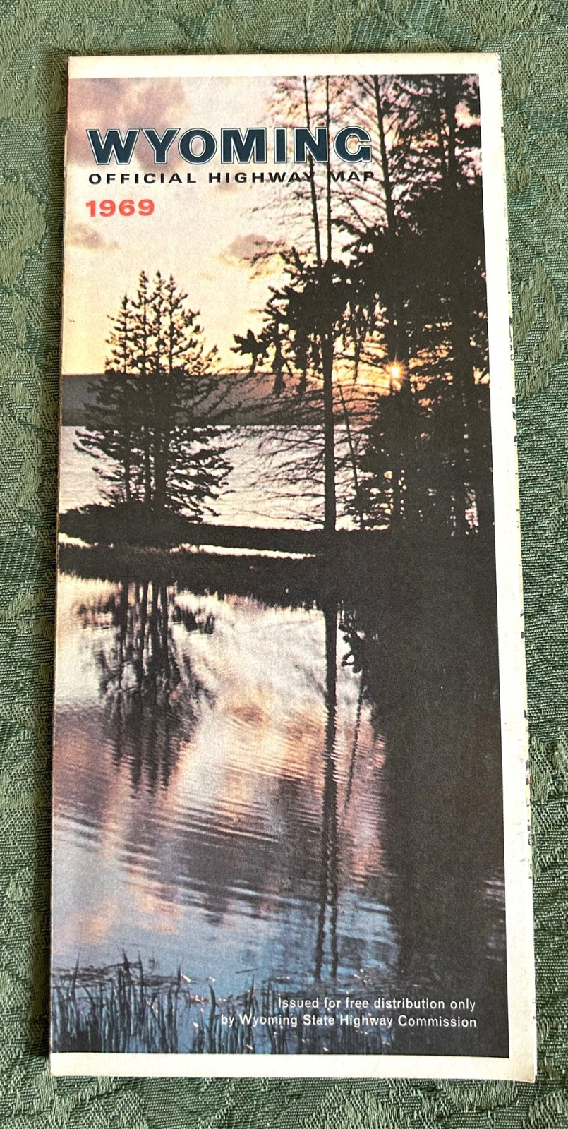1969 Official Wyoming Highway Map Excellent Condition