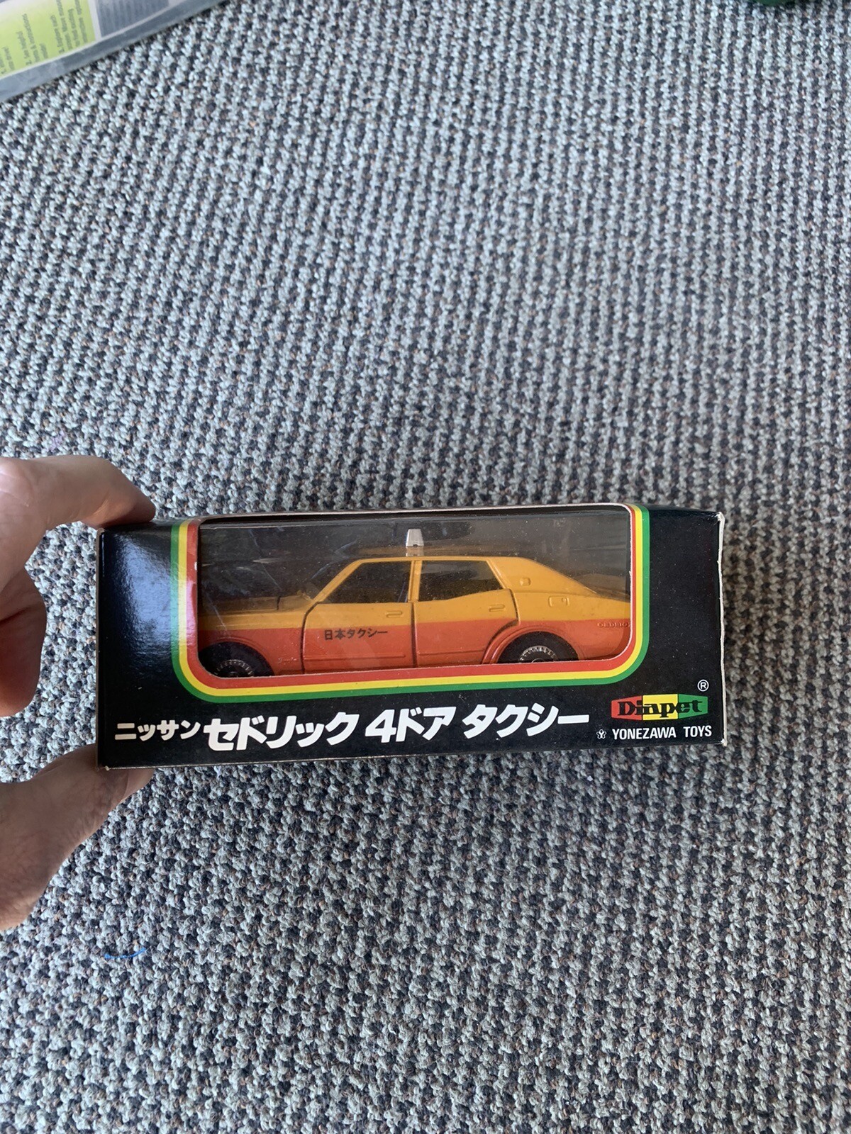 Diapet Nissan Cedric Taxi P-67 CIB NOS Rare Yonezawa Toys Diapet Nissan Cedric Taxi P-67 CIB NOS Rare Yonezawa Toys