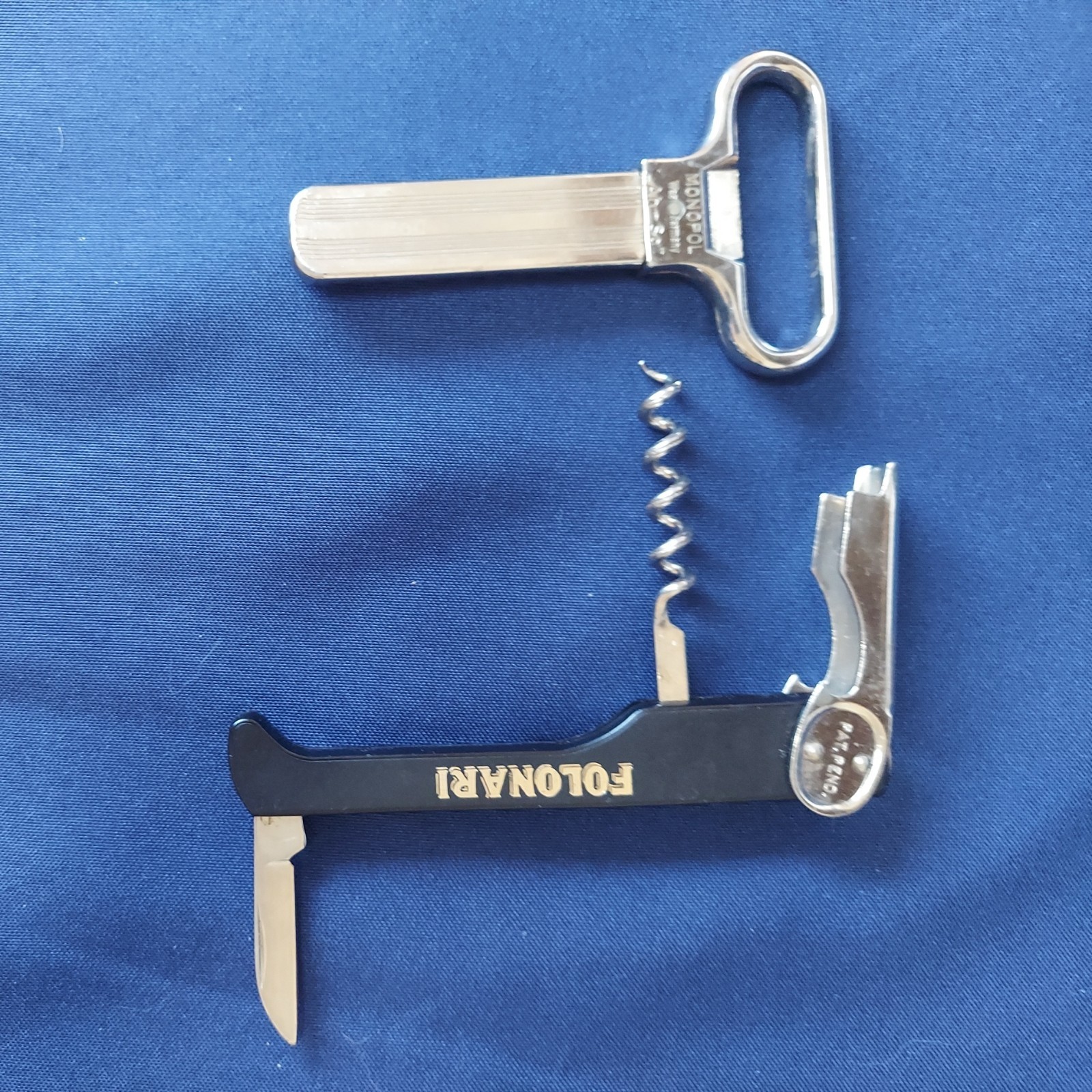 Vintage Pair of Bottle Openers Monopol AH-SO Germany & Folonari Cork Knife Combo