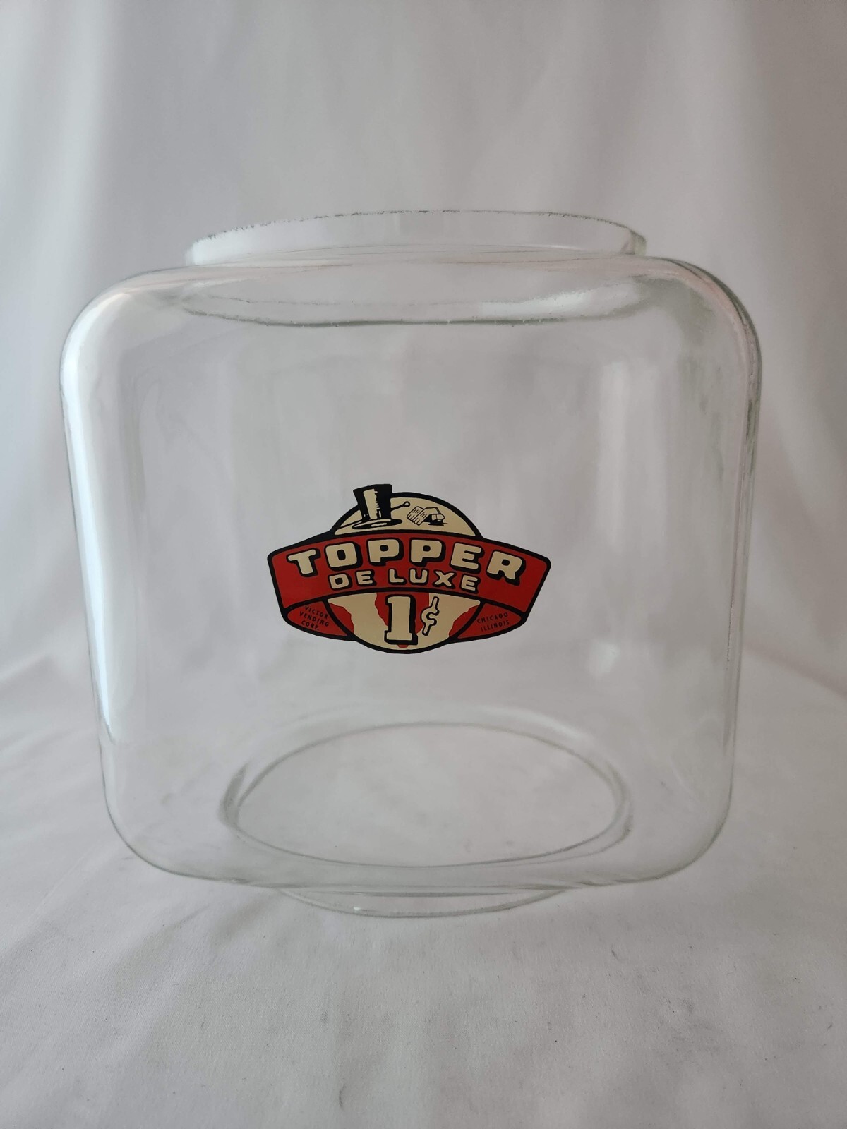 Victor Topper Hand Blown Gumball Machine Globe w/ Topper Deluxe Decal