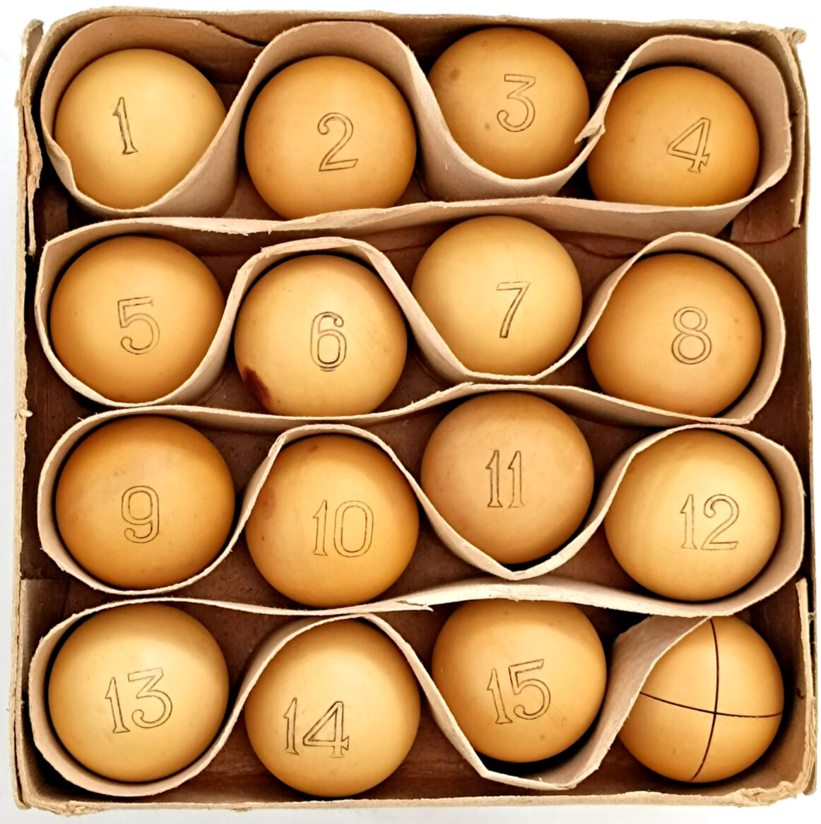 2475 gr FULL Set of 16 Rare Vintage Soviet Russian Billiard Balls USSR  58.8mm