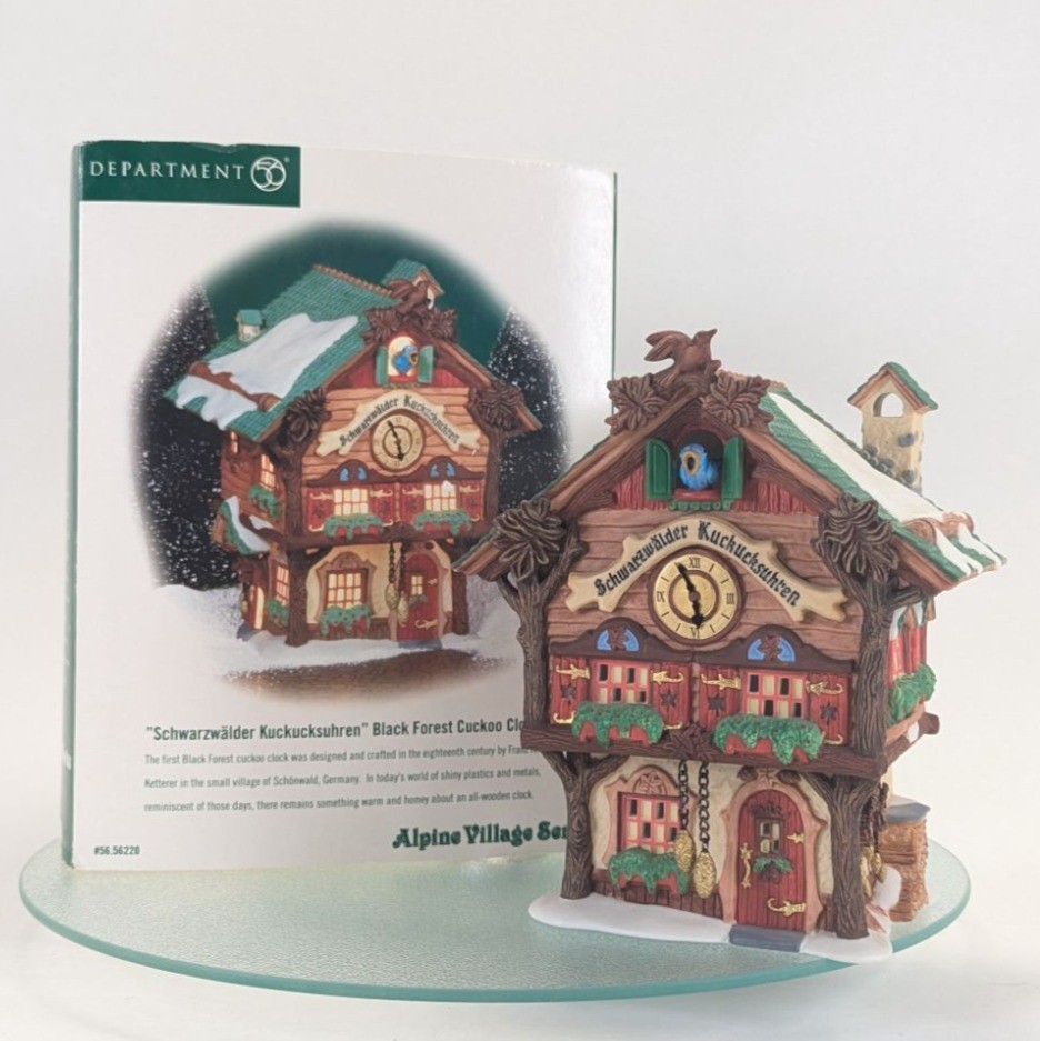 DEPT 56 Alpine Village BLACK FOREST CUCKOO CLOCKS SCHWARZWALDER KUCKUCKSUHREN