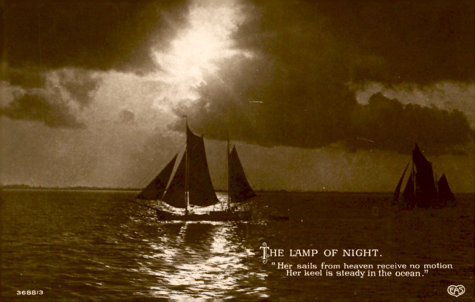 The Lamp of Night, 1912, E. A. Schwerdtfeger & Co. Postcard