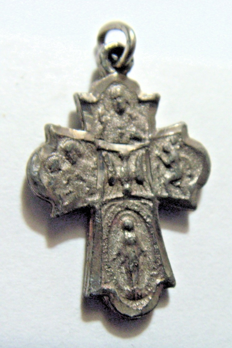 1920s antique catholic Saints four ways Holy Spirit religious pendant 54982 1920s antique catholic Saints four ways Holy Spirit religious pendant 54982