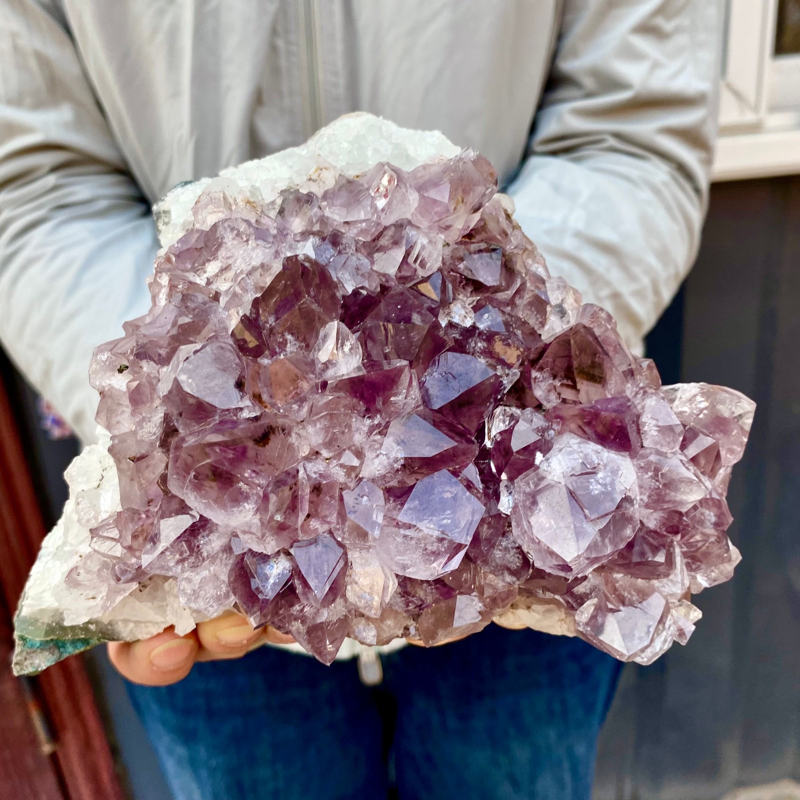 4.07LB Natural Amethyst Cluster quartz cluster crystal mineral specimen Healing