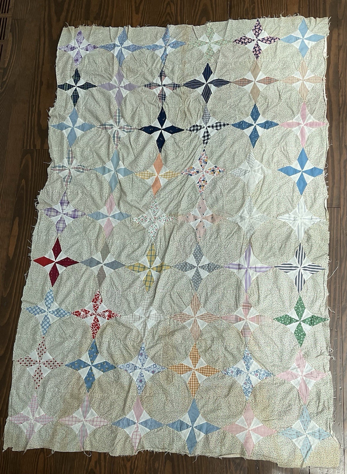 Vintage Star Of Bethlehem Quilt Top 77 X 50 Vintage Star Of Bethlehem Quilt Top 77 X 50