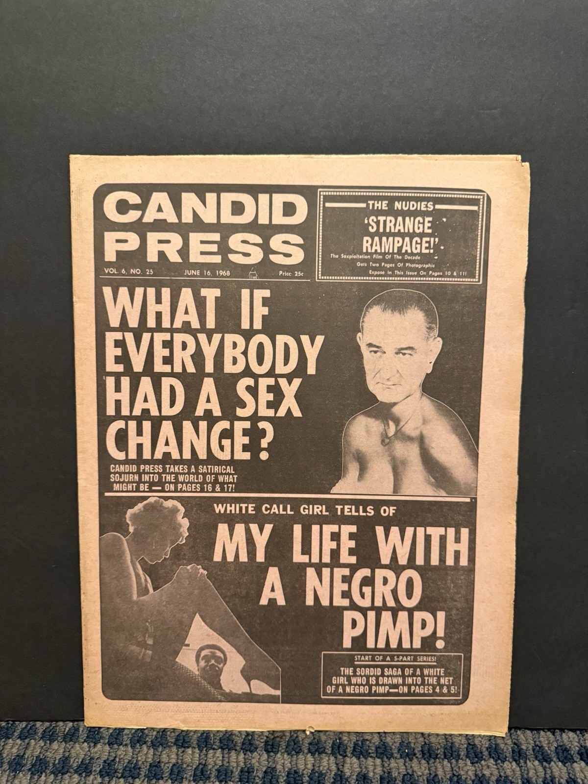 1968 June 16th Candid Press Newspaper, Sex Change (VRN10D)