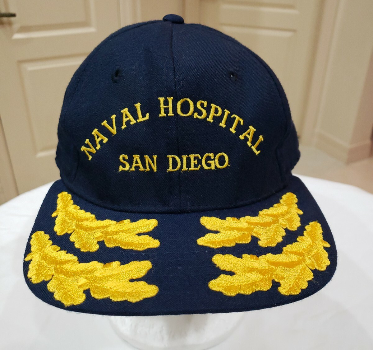Vntg USN San Diego Naval Hospital VCNO Vice Chief Operations Gold Leaf Hat Cap