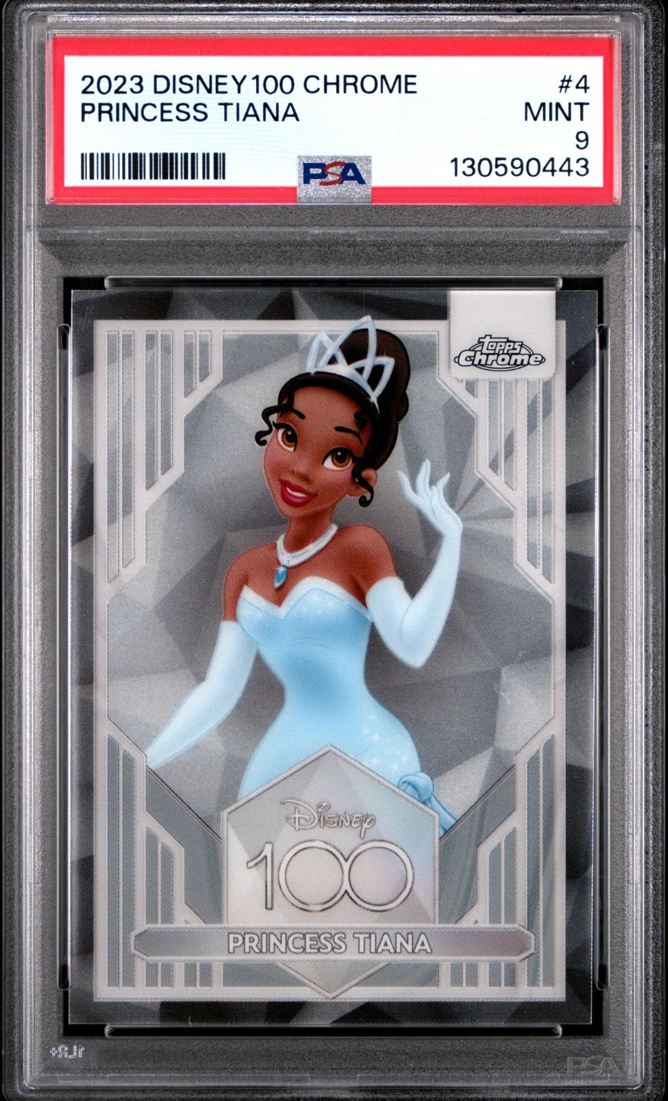 Princess Tiana - 2023 Topps Chrome Disney 100 #4 PSA 9