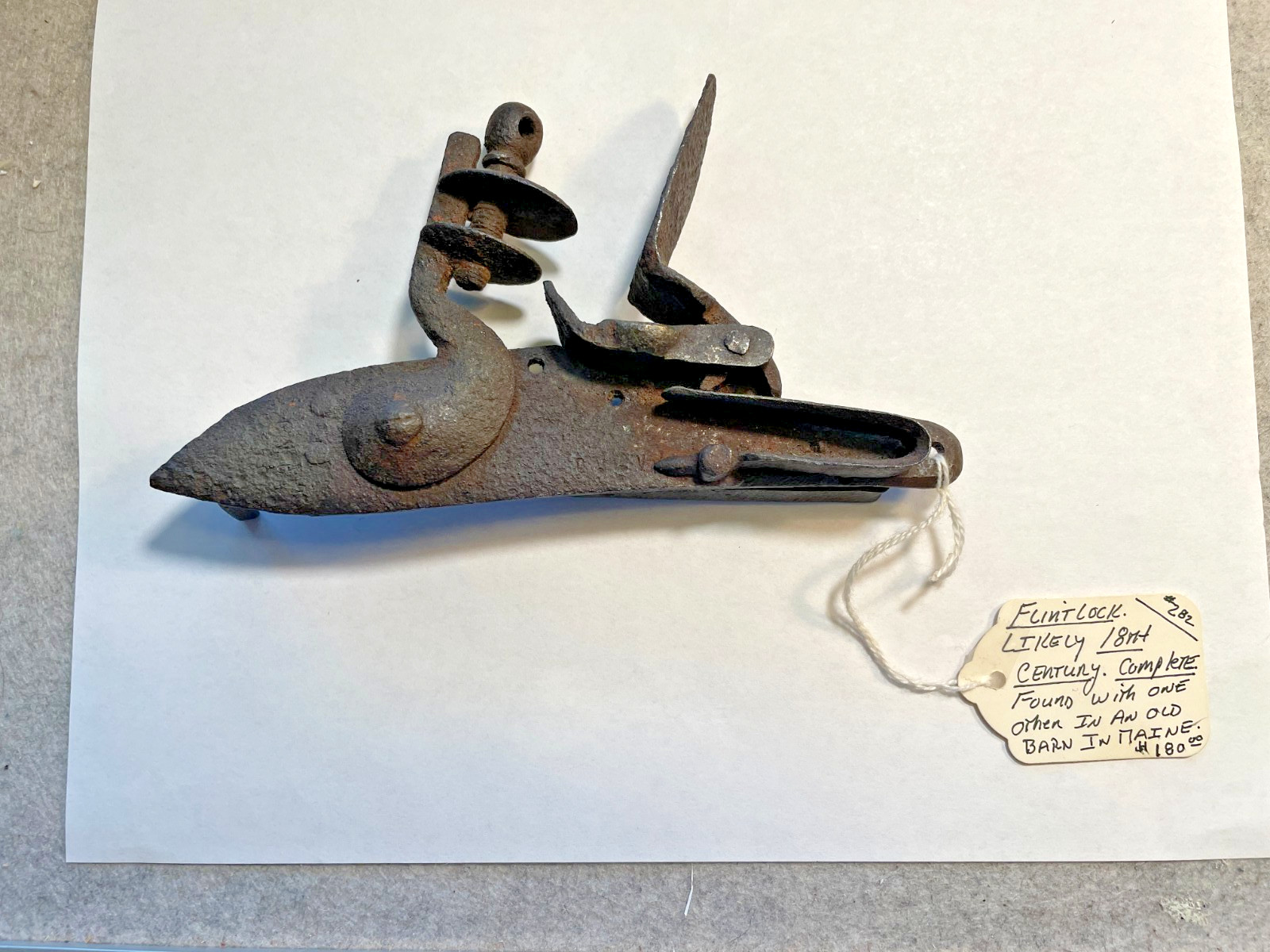 18th Century Flintlock Rifle Mechanism Found in Old Barn In Maine