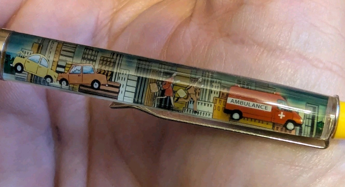Vintage Attorney At Law Floaty Pen Rare Ambulance Chasers Accident 