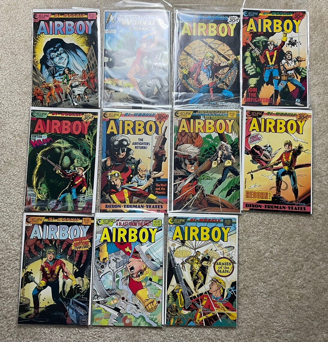 Vintage Eclipse Comics Air Boy Lot Of 11