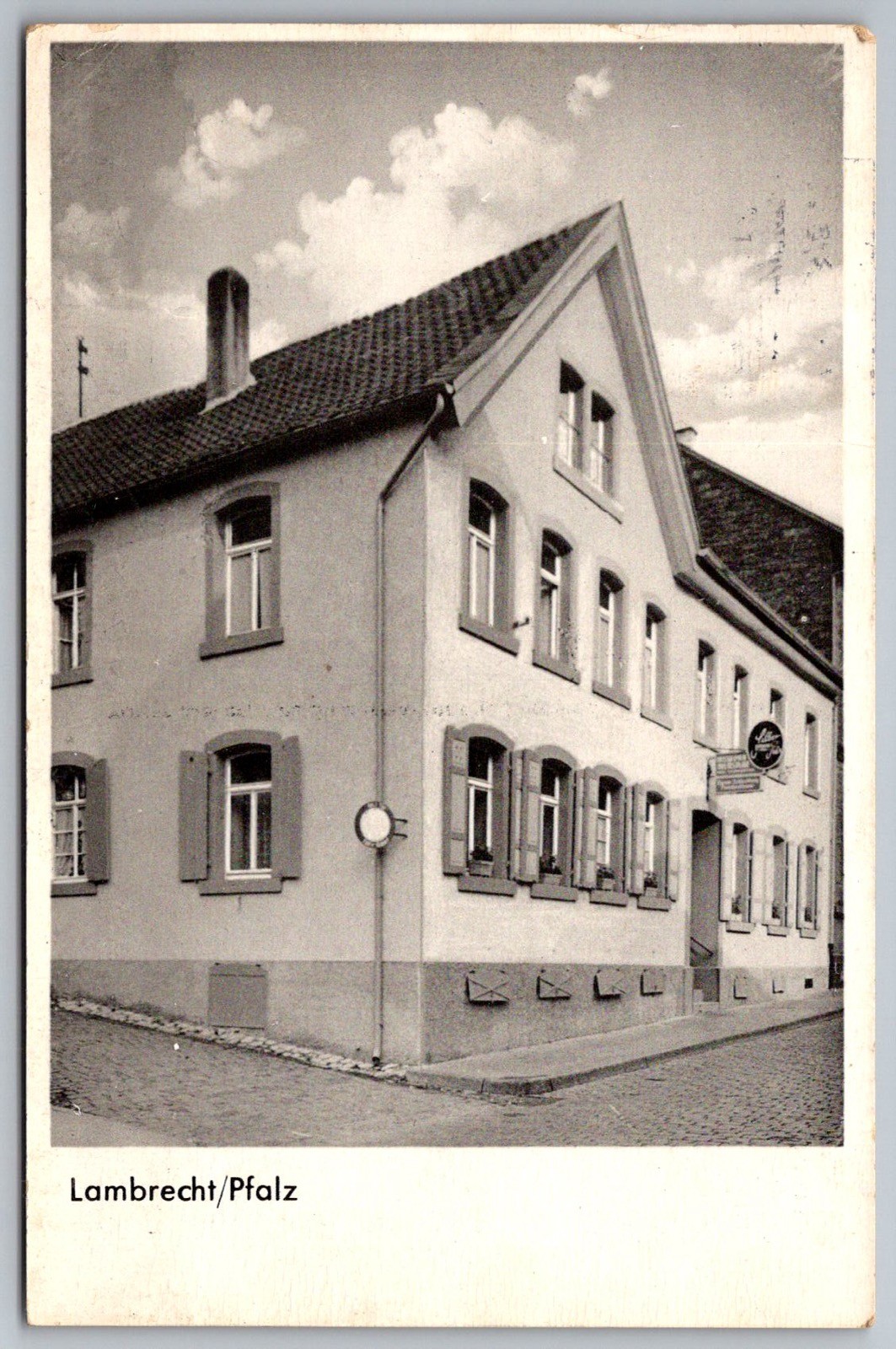 Lambrecht Pfalz Germany Real Photo Postcard 1950s Building