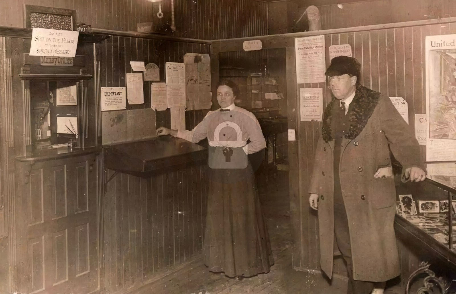 Lewiston MN Minnesota Post Office 1914 RPPC Photo Postcard COPY