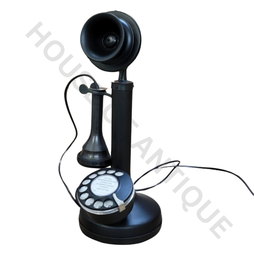 Antique Replica Candlestick Landline Telephone Heavy Duty Brass & Iron Phone.