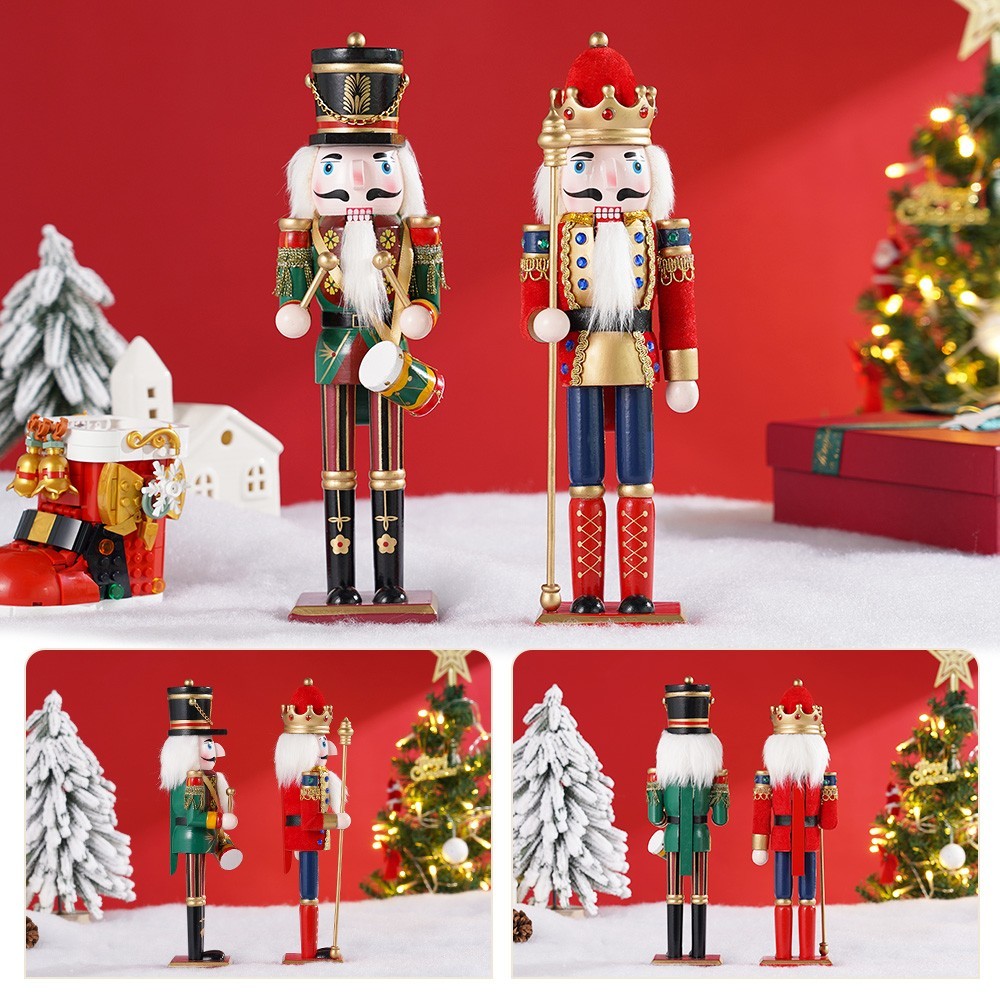 2Pcs Christmas Decorations Nutcracker Ornament 12\