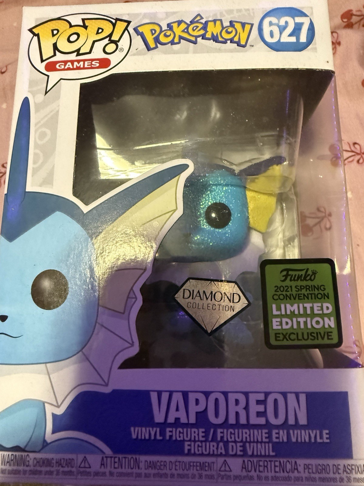 Funko Pop Vinyl: Pokémon - Vaporeon (Diamond Glitter) B&N ECC (Exclusive) #627