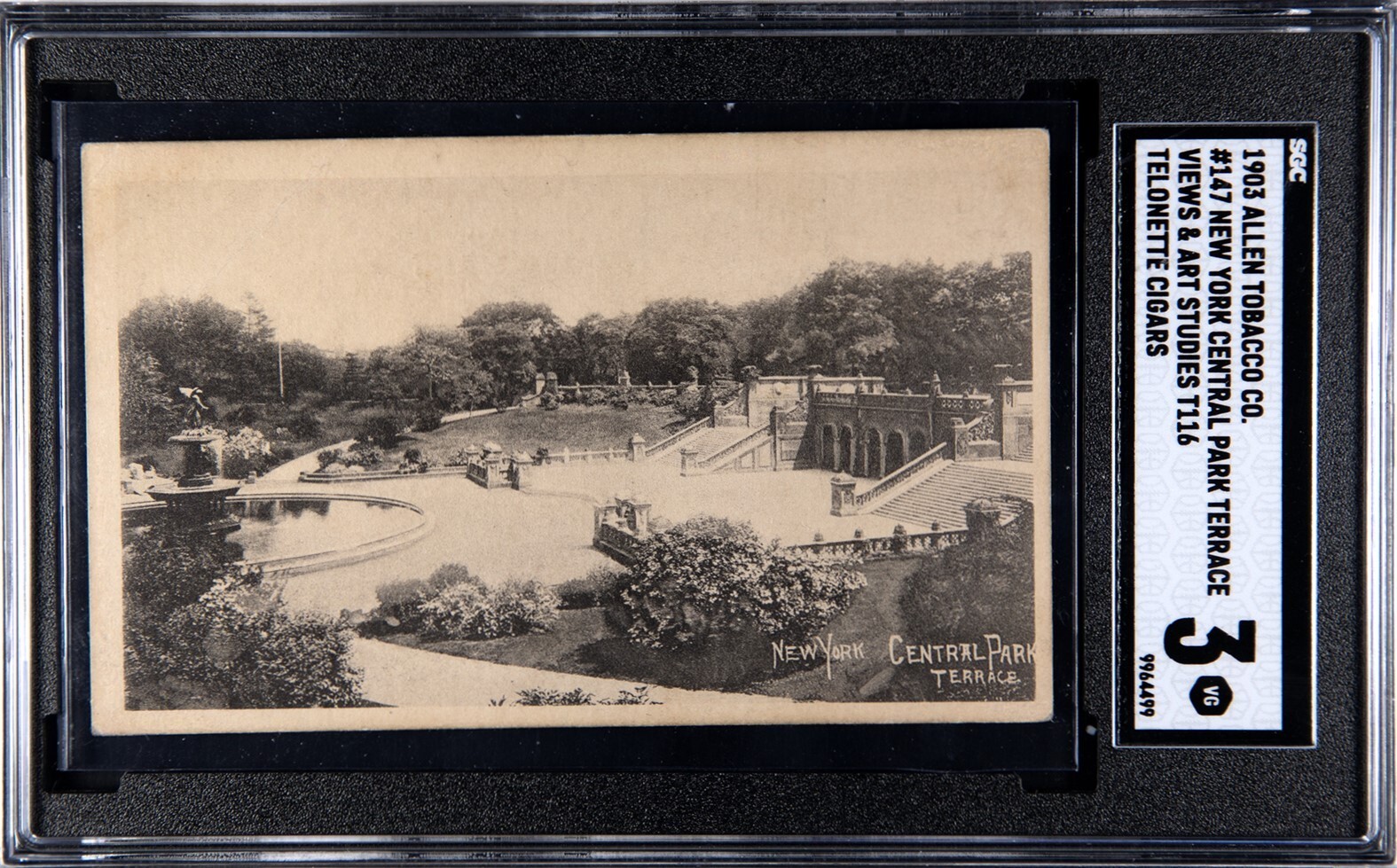 1903 T116 Allen Tobacco Co. Telonette Cigars #147 Central Park Terrace SGC 3 VG