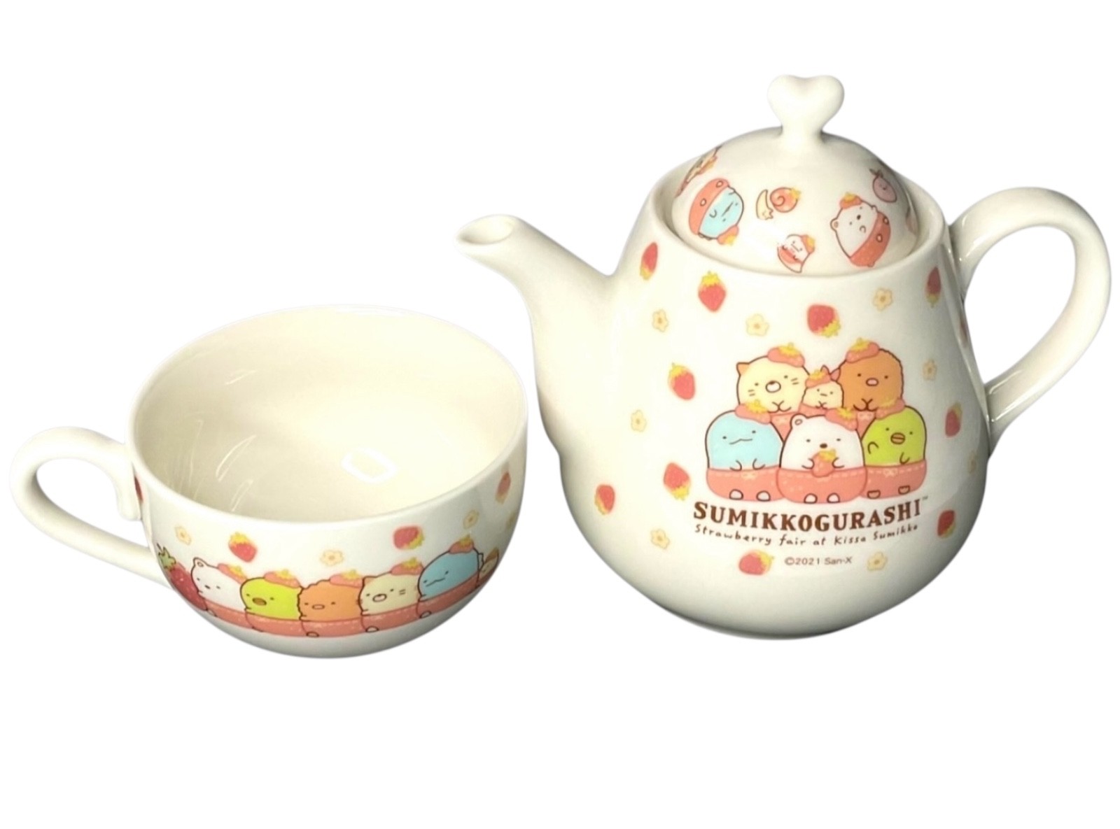 Sumikkogurashi Tea Set Sanrio Japan Ceramic Teapot Teacup San-X