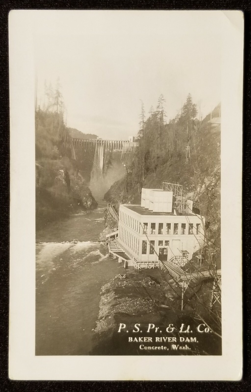 RPPC, P.S..Pr. & Lt. Co. Baker River Dam. Concrete Washington. 1930\'s.