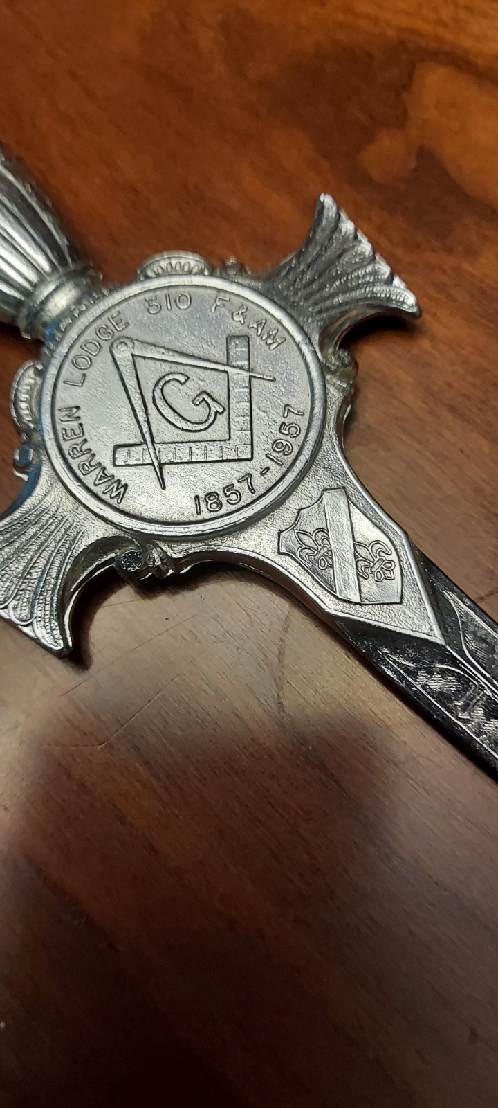 VTG Warren Lodge No. 310 + 1857–1957 Centennial Freemason/Masonic Letter Opener