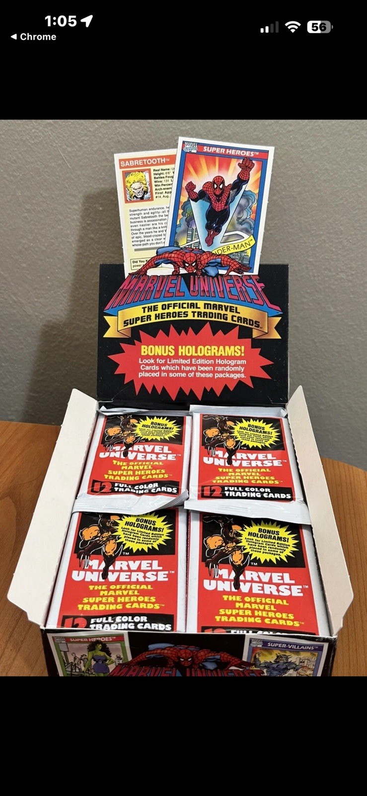 1990 Marvel Universe Series 1 Impel Unopened Sealed Pack  From Fresh Case