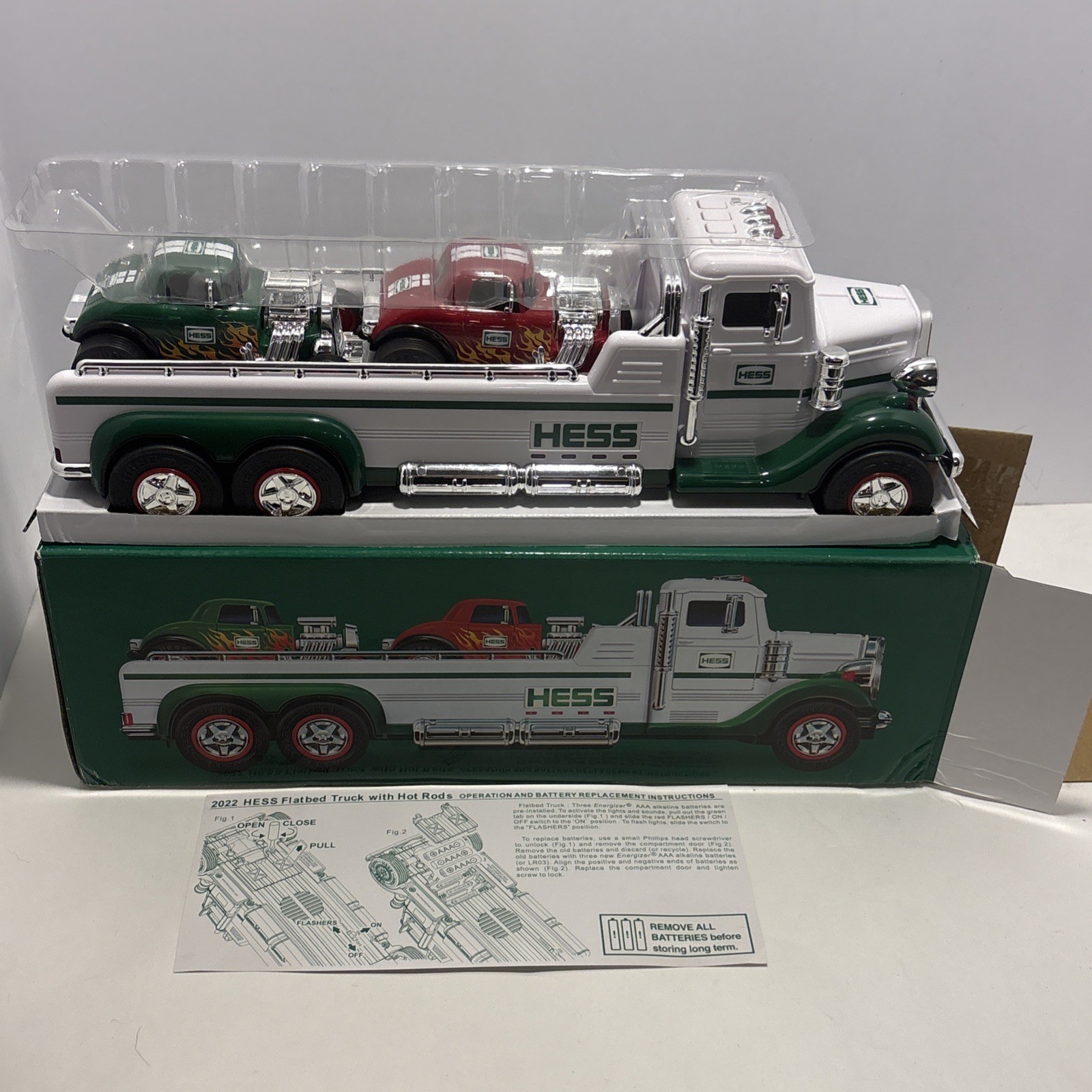 2022 Hess Toy Truck Flatbed Truck with Hot Rods - NEW IN BOX -